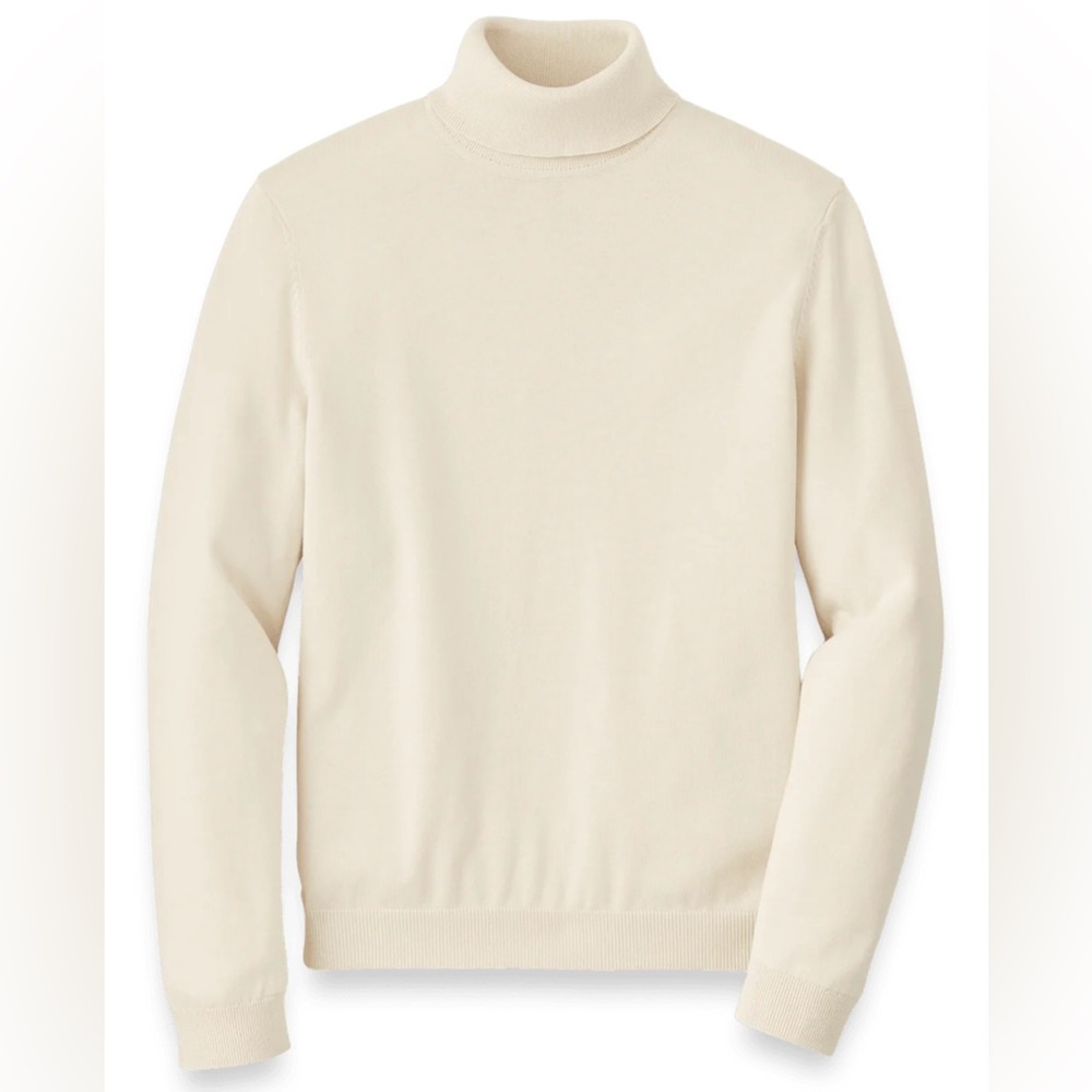 Paul Fredrick Cream Turtleneck Sweater - Men's - Picture 5 of 8